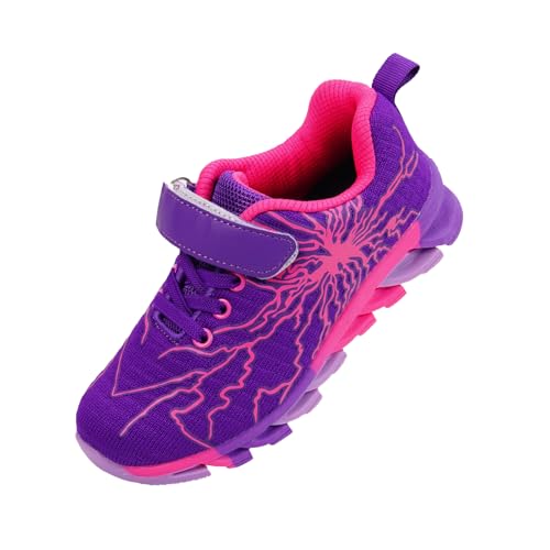 JXS store Turnschuhe Jungen Mädchen Air Sportschuhe Kinder Laufschuhe Leicht Atmungsaktiv Fitnesss Tennis Sneaker Lila; 36EU von JXS store