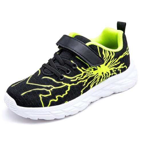 JXS store Turnschuhe Jungen Mädchen Air Sportschuhe Kinder Laufschuhe Leicht Atmungsaktiv Fitnesss Tennis Sneaker grün 39EU von JXS store