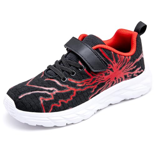 JXS store Turnschuhe Jungen Mädchen Air Sportschuhe Kinder Laufschuhe Leicht Atmungsaktiv Fitnesss Tennis Sneaker rot 39EU von JXS store