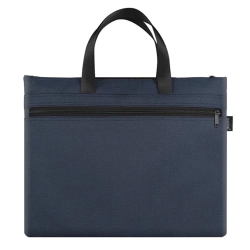 JXXUIRUIEEN Aktentasche for Geschäftstreffen-Materialien für den Transport von Papierdateien(Blau) von JXXUIRUIEEN