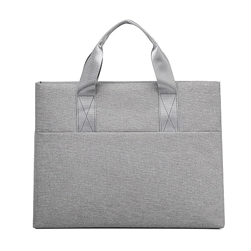 JXXUIRUIEEN Einfache Business Handheld Dokument Tasche Büro Aktentasche für den Transport von Papierdateien(Grey) von JXXUIRUIEEN