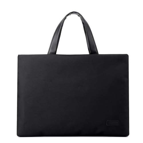 JXXUIRUIEEN Einfache Freizeit Große Kapazität Dokument Tasche Stoff Tasche für den Transport von Papierdateien(Black) von JXXUIRUIEEN
