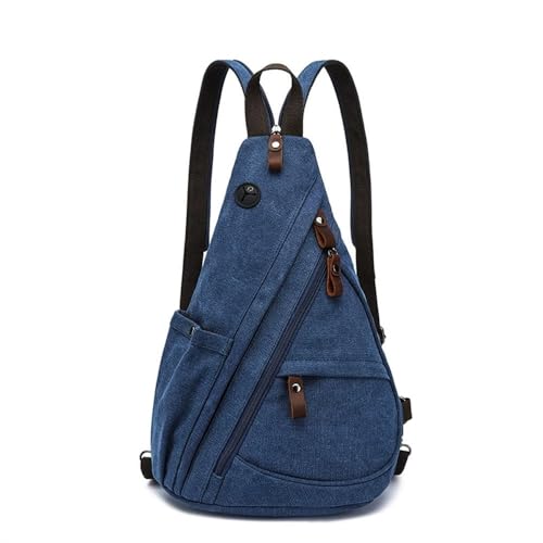 JXXUIRUIEEN Herren Brusttasche Retro Canvas Tasche für Frauen Männer(Colour 2) von JXXUIRUIEEN