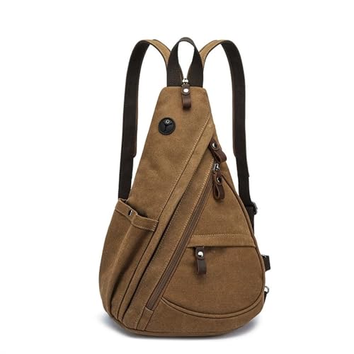 JXXUIRUIEEN Herren Brusttasche Retro Canvas Tasche für Frauen Männer(Colour 3) von JXXUIRUIEEN