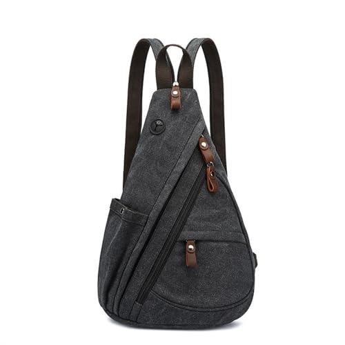 JXXUIRUIEEN Herren Brusttasche Retro Canvas Tasche für Frauen Männer(Colour 6) von JXXUIRUIEEN