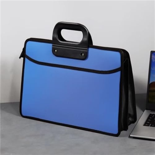 JXXUIRUIEEN Herren-Büro-Informationsmappe Aktentasche für den Transport von Papierdateien(Blau) von JXXUIRUIEEN
