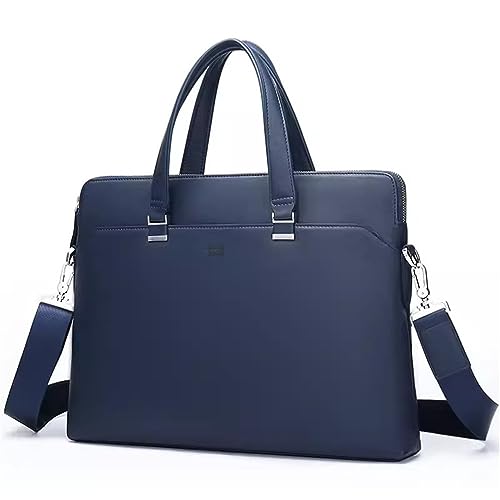 JXXUIRUIEEN Herren Business Offizielle Tasche Handtasche Umhängetasche für den Transport von Papierdateien(Blau) von JXXUIRUIEEN