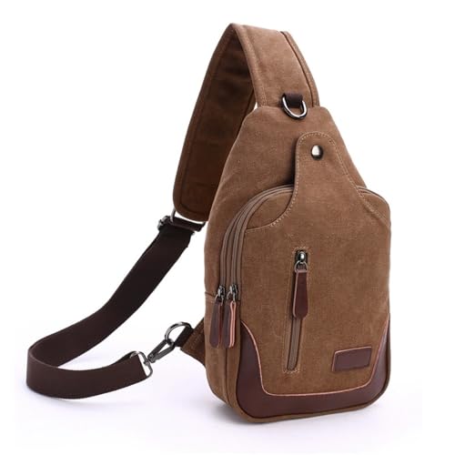 JXXUIRUIEEN Herren Canvas Umhängetasche Crossbody Brusttasche für Frauen Männer(Colour 2) von JXXUIRUIEEN