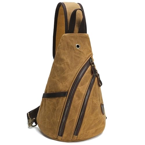 JXXUIRUIEEN Retro-Brusttasche aus Canvas for Herren für Frauen Männer(Colour 1) von JXXUIRUIEEN