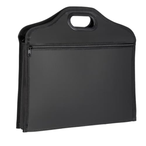 JXXUIRUIEEN Tragbare Herren-Berufstaschen/Dokumententaschen Handtaschen für den Transport von Papierdateien(Black) von JXXUIRUIEEN