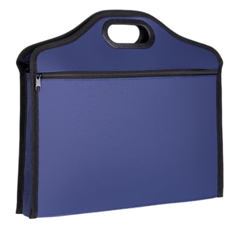 JXXUIRUIEEN Tragbare Herren-Berufstaschen/Dokumententaschen Handtaschen für den Transport von Papierdateien(Blau) von JXXUIRUIEEN