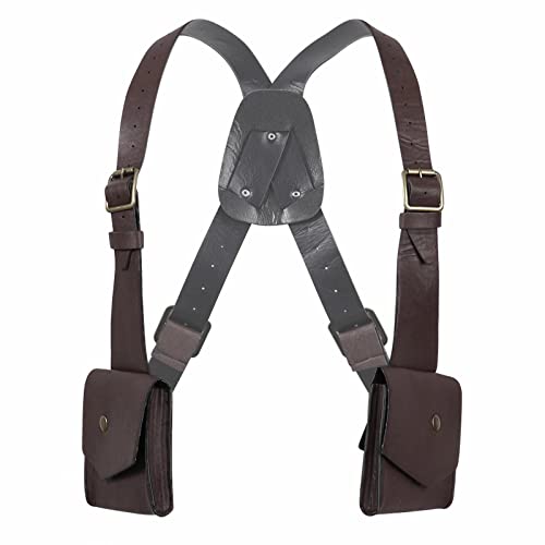 JXXUIRUIEEN Versteckte Pack Rucksack Herren-Sicherheitsholster aus Leder for die Achseltasche(Braun) von JXXUIRUIEEN