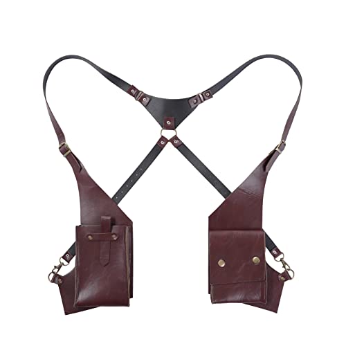 JXXUIRUIEEN Versteckte Pack Rucksack Herren Unterarm Schultertasche Punk Unterarm Ledertasche(Umber) von JXXUIRUIEEN