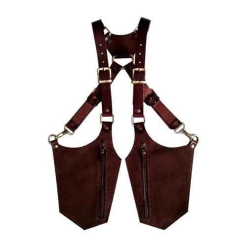 JXXUIRUIEEN Versteckte Pack Rucksack Retro Herren Leder Umhängetasche Verstellbare Reißverschlusstasche(Braun) von JXXUIRUIEEN