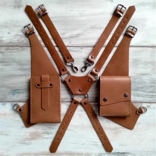 JXXUIRUIEEN Versteckte Pack Rucksack Retro-Umhängetasche aus Leder for Männer und Frauen(Colour 3) von JXXUIRUIEEN