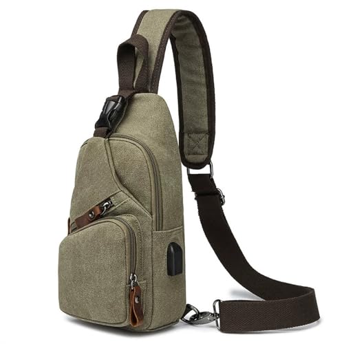 JXXUIRUIEEN Vintage Canvas Tasche Reise Umhängetasche für Frauen Männer(Colour 1) von JXXUIRUIEEN