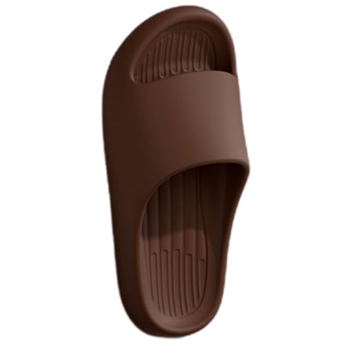 1 Paar Damen Herren-Slipper Mit Dicker Sohle, Rutschfest, Für Strand Und Innen-/Außenbereich, Bequeme EVA-Schuhe Für Alle Jahreszeiten, Handwaschbar in Einfarbiger Optik, Innen-Slipper (Kaffee,48) von JXpxbao