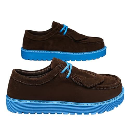 Atmungsaktive Orthopädische Reise-Plimsollsorthopädische Herrenschuhe, Leichte, rutschfeste, Bequeme, Lässige Wander-Bootsschuhe (40,Braun 4) von JXpxbao