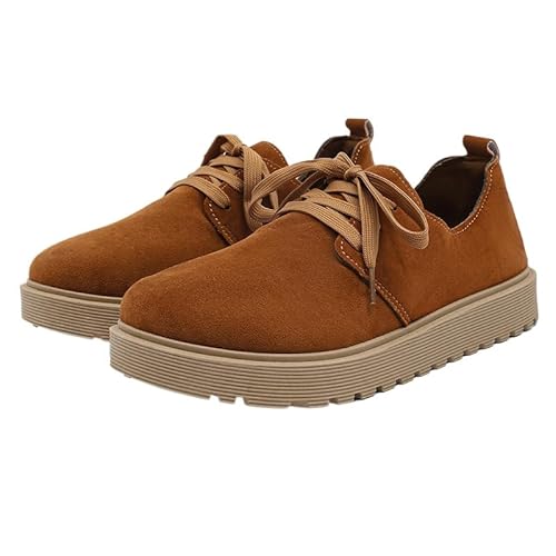 Atmungsaktive Orthopädische Reise-Plimsollsorthopädische Herrenschuhe, Leichte, rutschfeste, Bequeme, Lässige Wander-Bootsschuhe (41,Braun 3) von JXpxbao