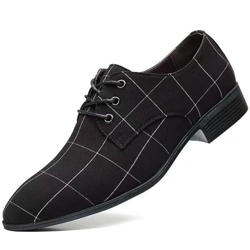 Business Schuhe Herren Anzugschuhe Lederschuhe Schnürhalbschuhe Herrenschuh Schwarz Business Schuhe Leder Schnürhalbschuhe Klassischer Derby Oxford Hochzeit Schuhe (schwarz,45) von JXpxbao