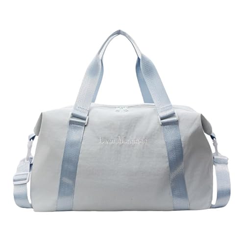 Cocoletti Sporttasche Leicht Faltbare Reisetasche Mit Nassfach, Wasserabweisende Weekender Gym Travel Bag Handgepäck Tasche Trainingstasche Schwimmtasche Hand Rucksack Für Damen Herren (Hellblau) von JXpxbao