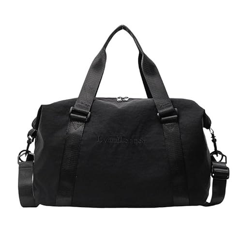 Cocoletti Sporttasche Leicht Faltbare Reisetasche Mit Nassfach, Wasserabweisende Weekender Gym Travel Bag Handgepäck Tasche Trainingstasche Schwimmtasche Hand Rucksack Für Damen Herren (Schwarz) von JXpxbao