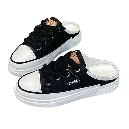 Damen Clogs Hausschuhe Gartenschuhe Sommer Badelatschen Strand Schuhe Sandalen Pantoletten (Black,40) von JXpxbao