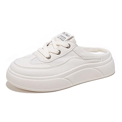 Damen Clogs Mule Clogs Für Damen Slip on Sandalen Hausschuhe Gartenschuhe Sommer Badelatschen Ohne Rücken Atmungsaktive Leicht Arbeitsclog Für Labor Arzt (Beige,40) von JXpxbao