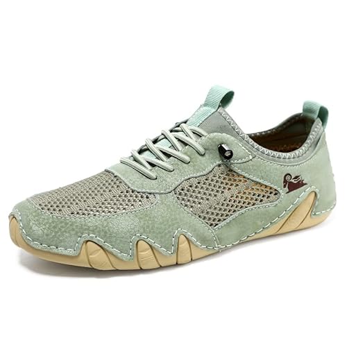 Damen Herren Wanderschuhe Atmungsaktive Rutschfest Outdoorschuhe Trekkingschuhe Hiking Wander Schuhe Traillaufschuhe Trainer Unisex Turnschuhe Herren Sneaker Laufschuhe Sportschuhe (Hellgrün,39) von JXpxbao