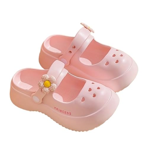 Damen Plateau Clogs Slip On Slides Schuhe Strandsandalen Gärtner Clog High Heels Pantoletten Hausschuhe Gartenschuhe Sandalen (Rosa,40) von JXpxbao