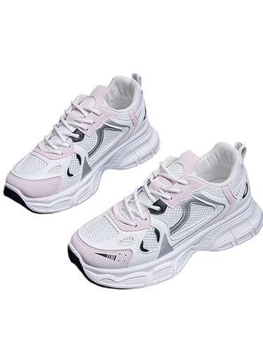 Damen Reise Wanderschuhe Atmungsaktive Cross-Country Laufschuhe (Rosa,38) von JXpxbao