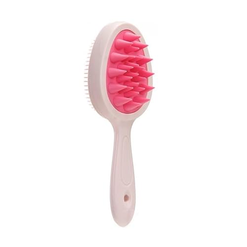 Haarbürste Ohne Ziepen Für Damen Und Herren-Entwirrbürste Auch Für Locken & Lange Haare-Profi Detangler-Bürste-Doppelseitig Modischer Stylingkamm Massage Spiralfeder Haarbürsten (Doppeltes rosa ABS) von JXpxbao