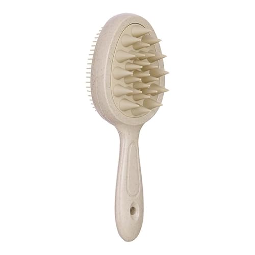Haarbürste Ohne Ziepen Für Damen Und Herren-Entwirrbürste Auch Für Locken & Lange Haare-Profi Detangler-Bürste-Doppelseitig Modischer Stylingkamm Massage Spiralfeder Haarbürsten (Khaki) von JXpxbao