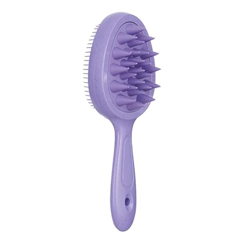 Haarbürste Ohne Ziepen Für Damen Und Herren-Entwirrbürste Auch Für Locken & Lange Haare-Profi Detangler-Bürste-Doppelseitig Modischer Stylingkamm Massage Spiralfeder Haarbürsten (Lila) von JXpxbao