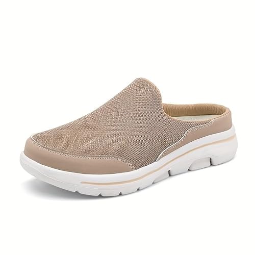 Herren Clogs Hausschuhe Gartenschuhe Sommer Badelatschen Strand Schuhe Sandalen Pantoletten (Khaki,42) von JXpxbao