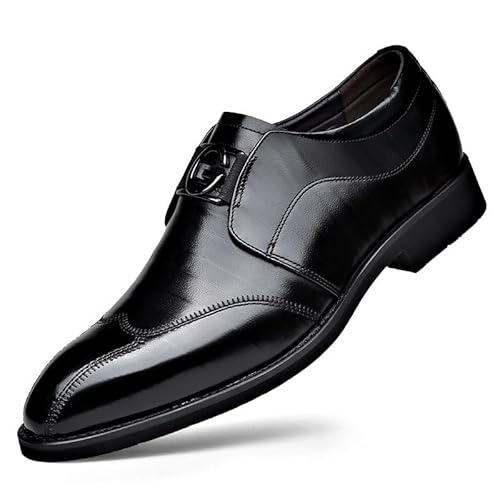 JXpxbao Anzugschuhe Herren Mokassin Slipper Slip Loafer Business Schuhe Klassischer Derby Oxford Lederschuhe Hochzeit Schuhe Schwarz Braun 39-47 (Schwarz,41) von JXpxbao