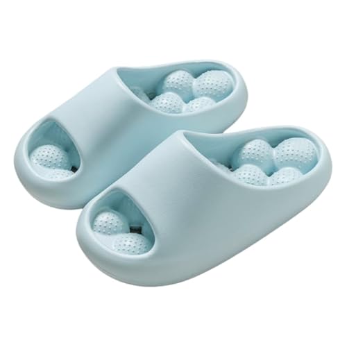 JXpxbao Badelatschen Herren Badeschlappen rutschfeste Leichte Bequeme Eva Duschhausschuhe Massage-Hausschuhe Sommer Badelatschen Unisex Badeschuhe Schlappen (Blau,39) von JXpxbao