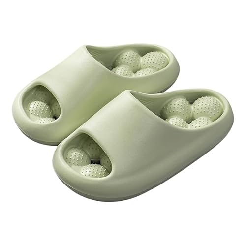 JXpxbao Badelatschen Herren Badeschlappen rutschfeste Leichte Bequeme Eva Duschhausschuhe Massage-Hausschuhe Sommer Badelatschen Unisex Badeschuhe Schlappen (Grün,39) von JXpxbao
