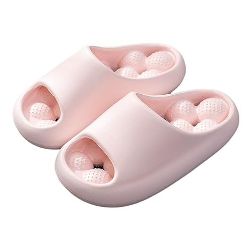 JXpxbao Badelatschen Herren Badeschlappen rutschfeste Leichte Bequeme Eva Duschhausschuhe Massage-Hausschuhe Sommer Badelatschen Unisex Badeschuhe Schlappen (Rosa,39) von JXpxbao