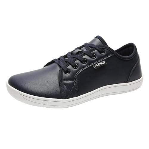 JXpxbao Barfussschuhe rutschfest Atmungsaktive Flache, Herren Barfussschuhe Herbst Minimalistische Trekkingschuhe Wanderschuhe (38,blau) von JXpxbao