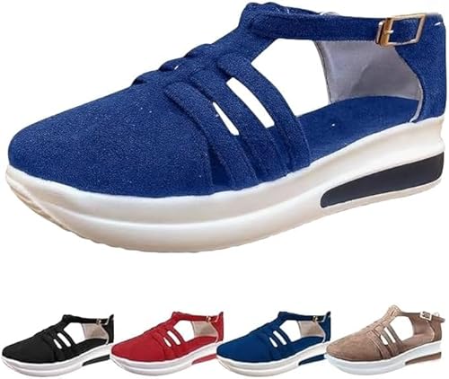 JXpxbao Bequeme Sandalen für Frauen Dressy Braune Sandalen für Frauen Casual Sommerschuhe Casual Dressy (Blau,41) von JXpxbao