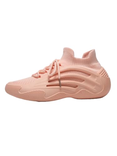 JXpxbao Chunky Turnschuhe Für Damen, Modische Plateau-Lässige Schuhe, Bequeme Keilabsatz Sneaker- Atmungsaktives Mesh (Rosa,36) von JXpxbao