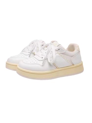JXpxbao Chunky Turnschuhe für Damen, modische Plateau-Lässige Schuhe, Bequeme Keilabsatz Sneaker (Gelb,37) von JXpxbao