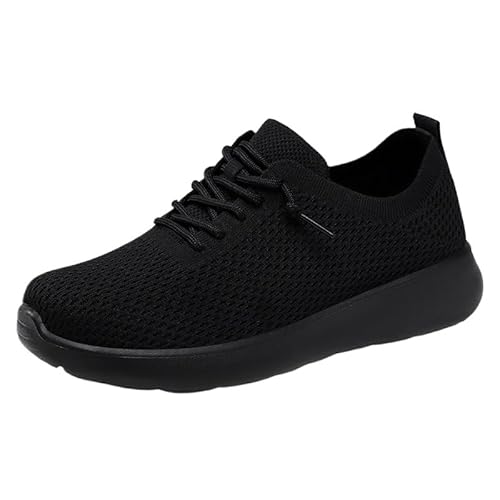 JXpxbao Chunky Turnschuhe für Damen, modische Plateau-Lässige Schuhe, Bequeme Keilabsatz Sneaker Atmungsaktiv und leicht (39,schwarz) von JXpxbao