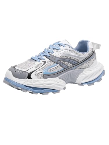 JXpxbao Cross-Country-Laufschuhe Herren Leichte Atmungsaktive rutschfeste Laufschuhe Outdoor Fitness Straßenlaufschuhe (Blau,40) von JXpxbao