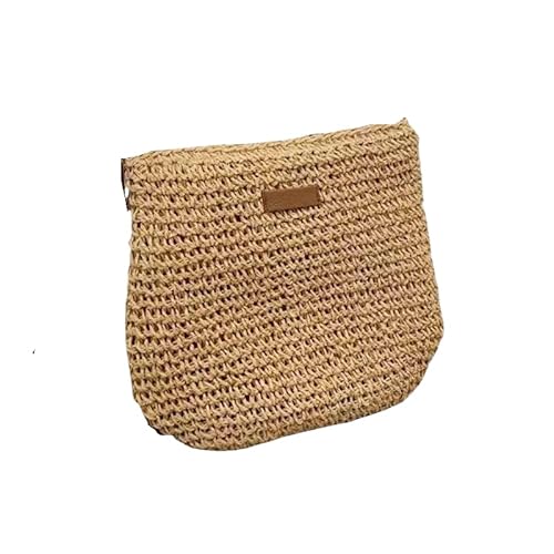 JXpxbao Damen Handgemachte Strand Crossbody Handtasche Aus Stroh Sommer Strand Umhängetaschen Kleine Aus Stroh (Kaffeefarbe) von JXpxbao