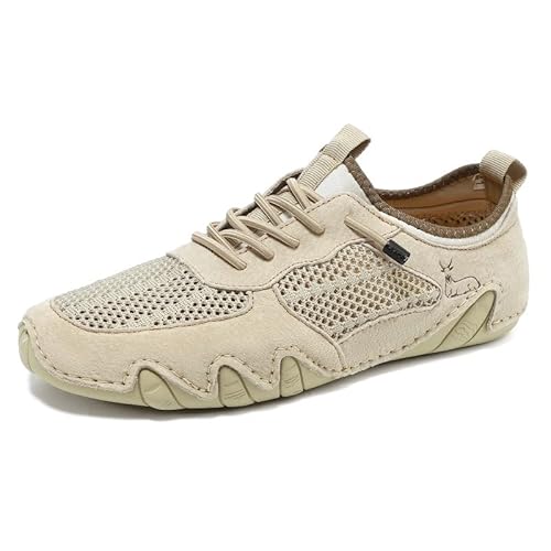 JXpxbao Damen Herren Wanderschuhe Atmungsaktive rutschfest Outdoorschuhe Trekkingschuhe Hiking Wander Schuhe Traillaufschuhe Trainer Unisex Turnschuhe Herren Sneaker Laufschuhe Sportschuhe (Khaki,44) von JXpxbao