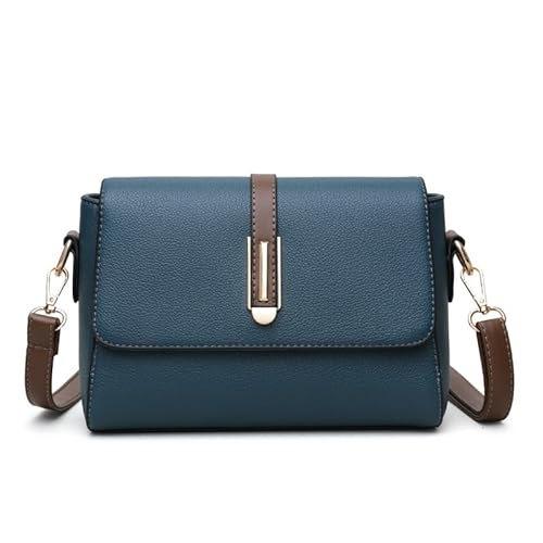 JXpxbao Damen Kleine Umhängetasche - Frau Ketten Schultertasche PU Leder - Handtasche Mini Crossbody Bag Mit Klappe - Vielseitige Geldbörse Für Den Alltag Kettentasche Mode Trend (Blau) von JXpxbao