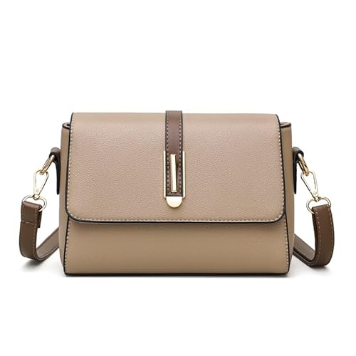 JXpxbao Damen Kleine Umhängetasche - Frau Ketten Schultertasche PU Leder - Handtasche Mini Crossbody Bag Mit Klappe - Vielseitige Geldbörse Für Den Alltag Kettentasche Mode Trend (Khaki) von JXpxbao
