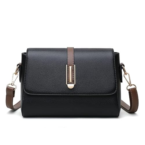 JXpxbao Damen Kleine Umhängetasche - Frau Ketten Schultertasche PU Leder - Handtasche Mini Crossbody Bag Mit Klappe - Vielseitige Geldbörse Für Den Alltag Kettentasche Mode Trend (Schwarz) von JXpxbao